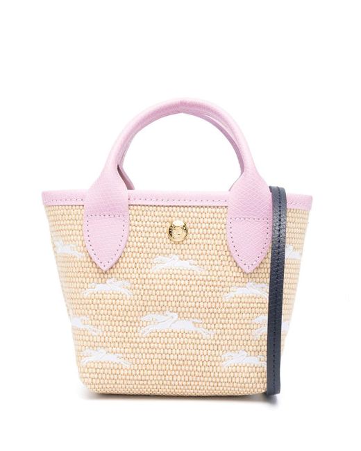 Longchamp Pink Xs Le Panier Pliage Basket Bag