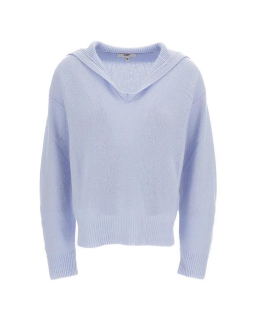 Barena Blue Cashmere Polo-Style Sweater