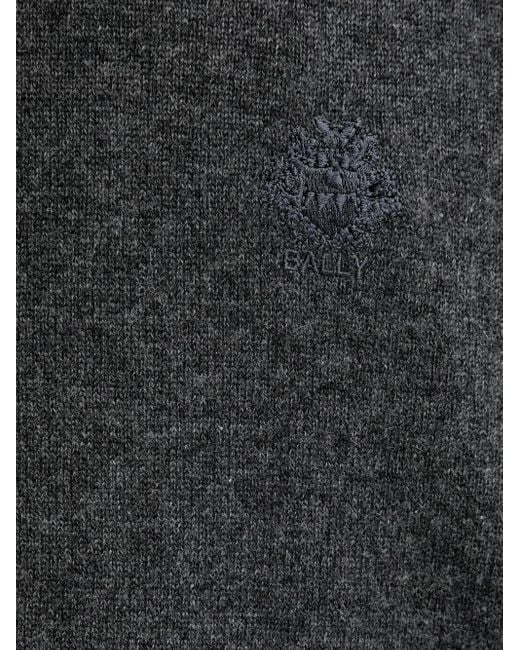 Bally Black Logo-Embroidered Roll-Neck Sweater for men