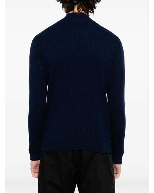 N.Peal Cashmere Cardigan Mit Reißverschluss in Blue für Herren