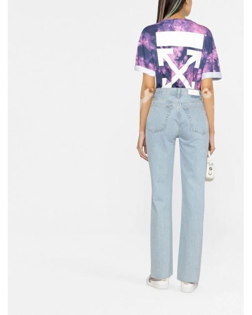 Re/done Blue 90S High-Rise Straight Jeans