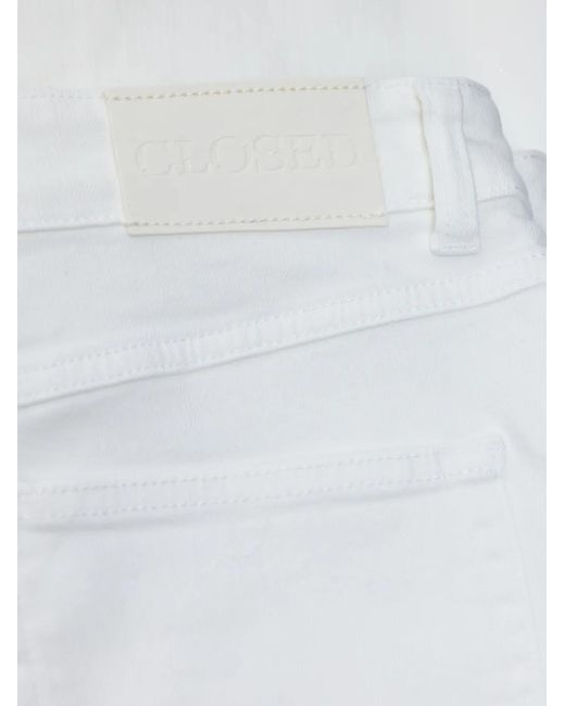 Closed White Mira-X Patch-Pocket Jeans
