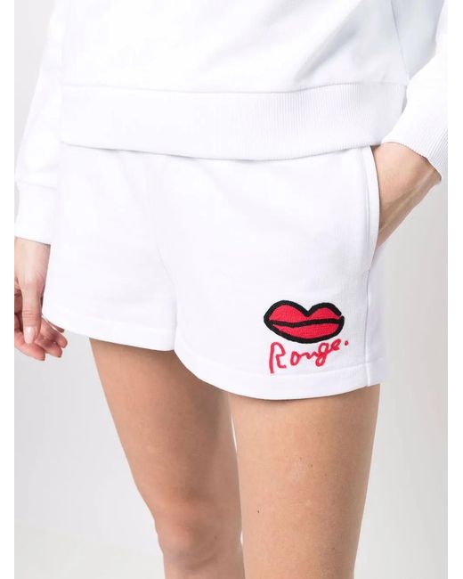 Sonia Rykiel White Rouge Drawstring Track Pants