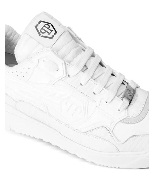 Philipp Plein White Low-Top Sneakers Moonwalker for men