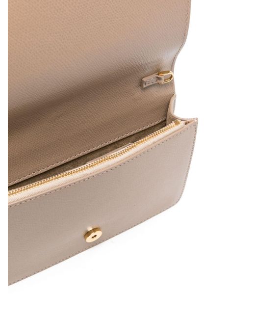 Elisabetta Franchi Natural Horsebit-detail Leather Shoulder Bag