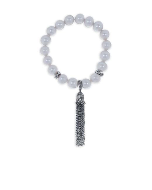 Loree Rodkin White Pearl And Diamond Bracelet