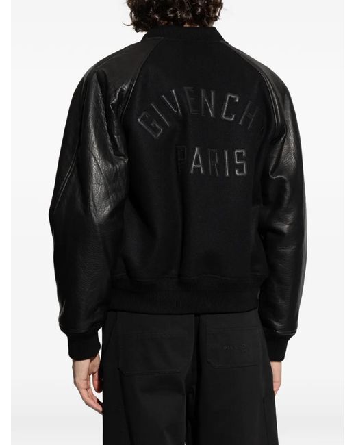 Bomber Con Inserti di Givenchy in Black da Uomo