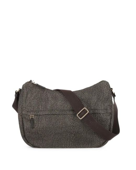 Borbonese Gray B-Club Luna Op-Printed Shoulder Bag