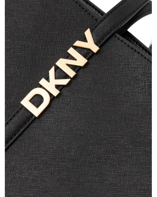 DKNY Black Logo-Plaque Tote Bag