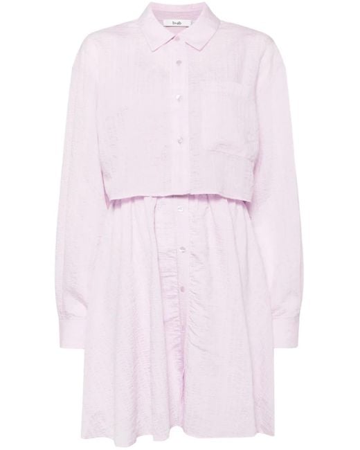 B+ AB Pink Crinkled Two-Piece Dress Set