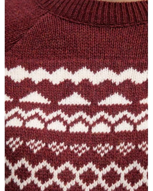 Barbour Red Mabel Fair Patterned Sweater