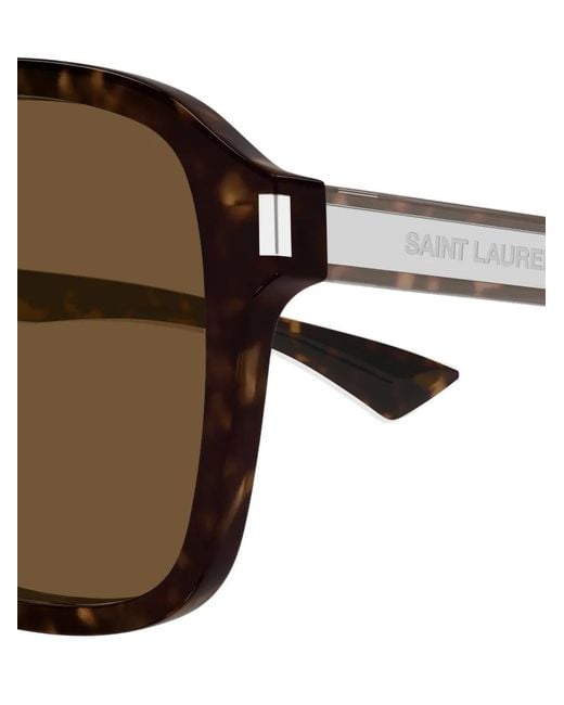 Saint Laurent Black Pilot-Frame Sunglasses
