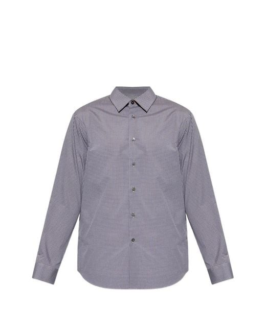 Paul Smith Purple Checked-Pattern Shirt for men