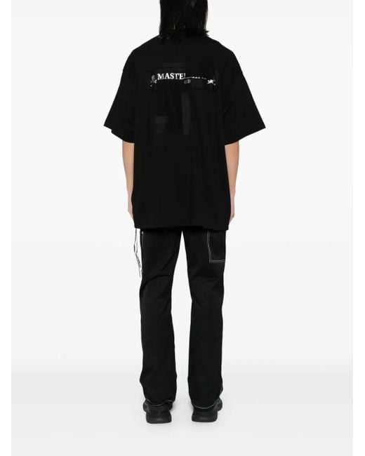 MASTERMIND WORLD Black Patchwork T-Shirt for men