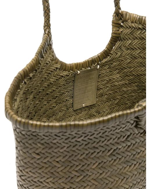 Dragon Diffusion Natural Big Nantucket Basket Woven Handle Shoulder Bag