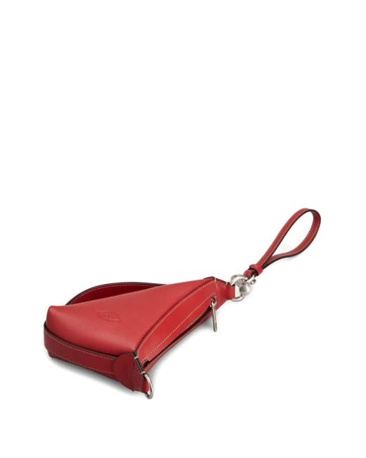 Porte-Monnaie En Cuir À Design Triangulaire Tod's en coloris Red