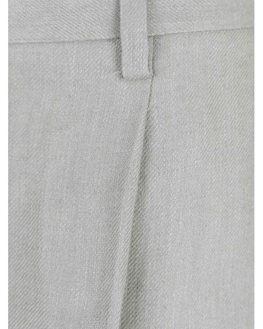 Lardini Gray Cuffed Turn-Up Shorts for men
