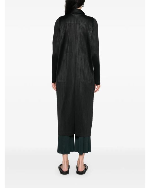 Pleats Please Issey Miyake レディース ブラック プリーツ コート 