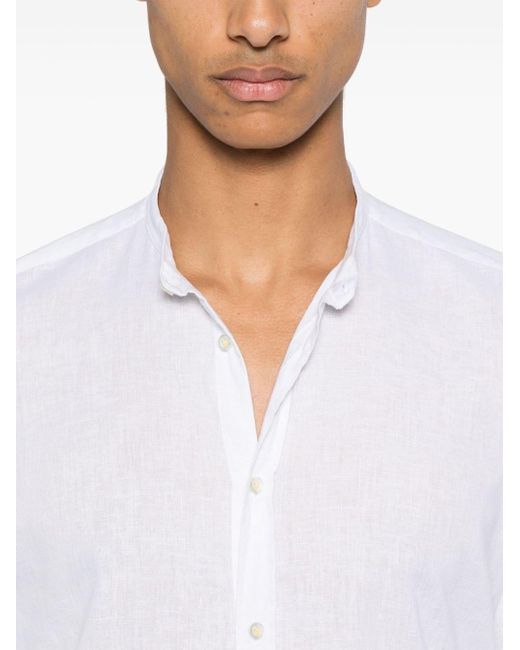 Manuel Ritz White Slub-texture Shirt for men