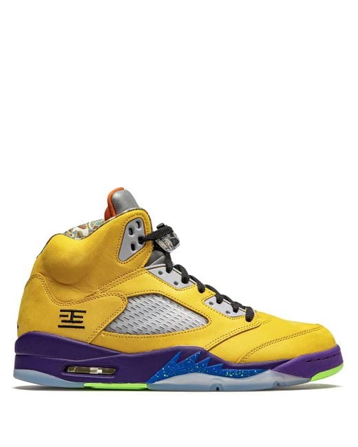 Nike Yellow Air 5 Retro "What The" Sneakers for men