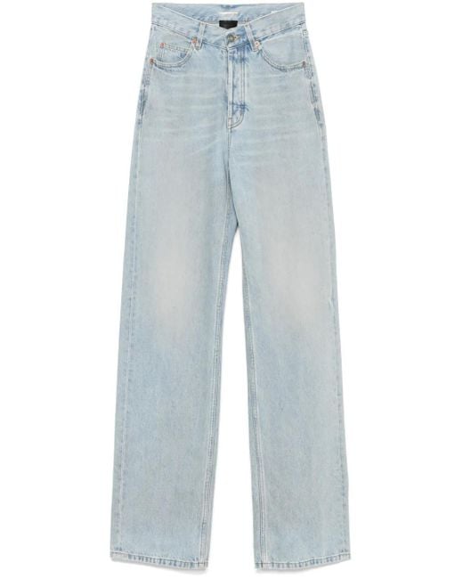 Saint Laurent Jeans Met V-Taille in het Blue