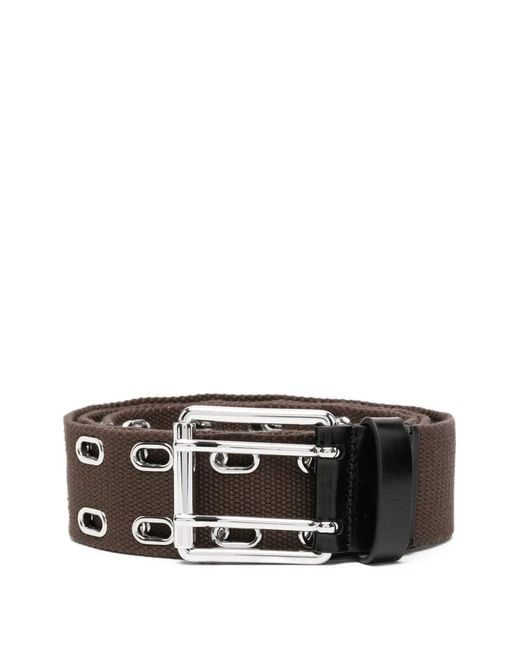 IRO Black Eyelet Embellished Belt