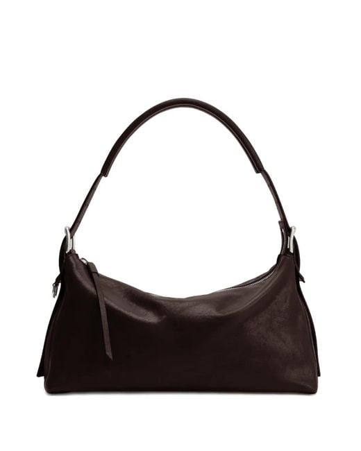 Lemaire Black Belted Leather Shoulder Bag