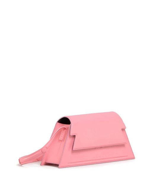 Borsa a spalla con logo goffrato di Marni in Pink