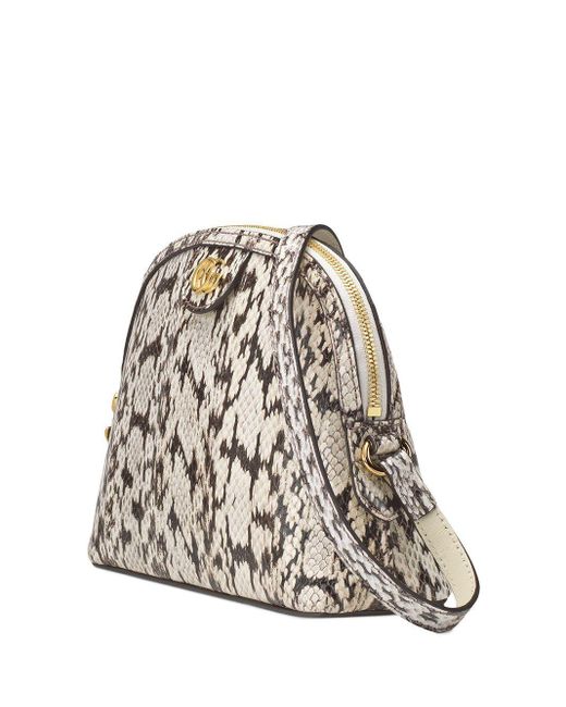 Gucci Ophidia Small Snakeskin Shoulder Bag in Ivory (White) - Save 6% - Lyst