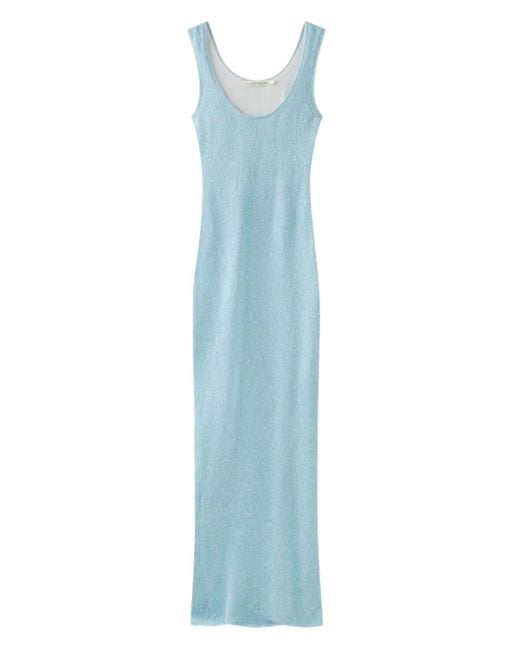 Asta Resort Blue Ana Scoop Neck Maxi Dress