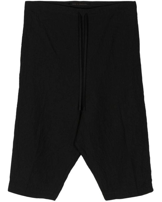 Forme D'expression Black Drop-crotch Shorts for men