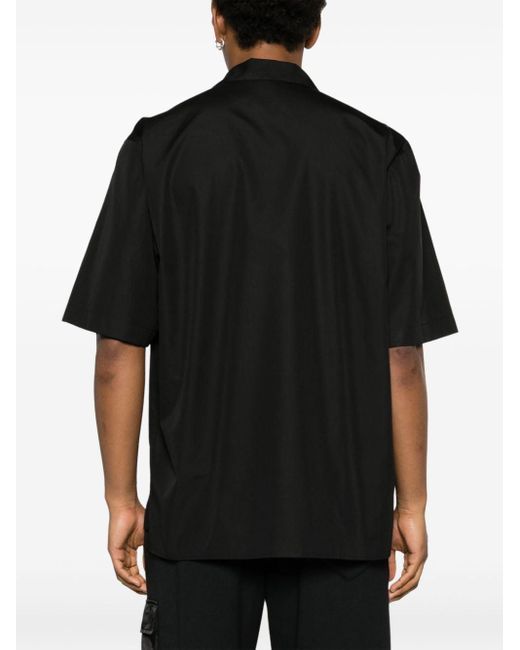 Chemise à logo imprimé Moschino pour homme en coloris Black