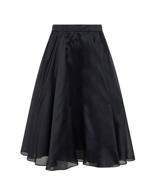 Max Mara Blue Gathered Skirt