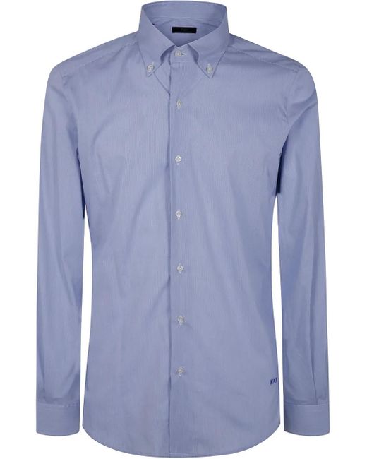 Camicia Con Ricamo di Fay in Blue da Uomo
