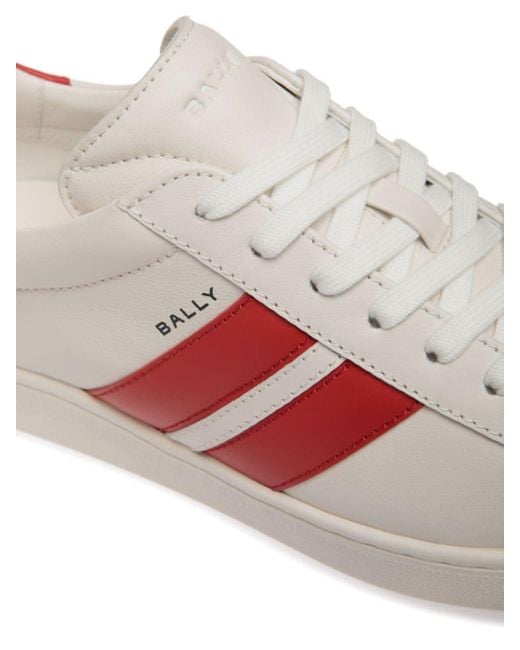 Bally Pink Tyger Leather Sneakers