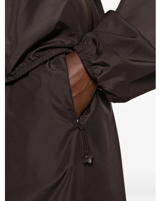 CECILIE BAHNSEN Brown Drawstring-Hem Balloon Midi Skirt