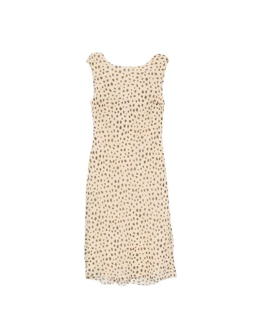 Posse White Leo Cheetah-Print Midi Dress