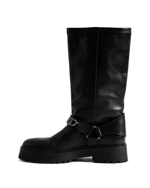 Zadig & Voltaire Angie バックルストラップ ブーツ Black