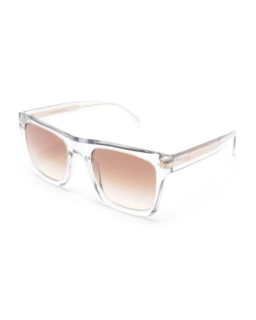 David Beckham White Db 7000 Square-Frame Sunglasses for men