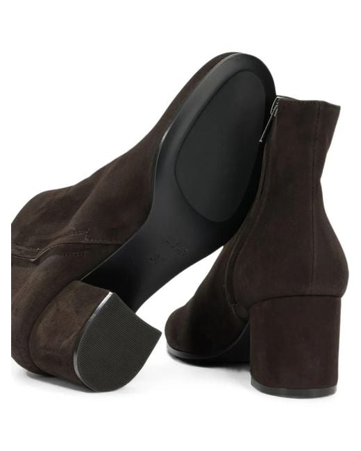 Via Roma 15 Black Suede Ankle Boots