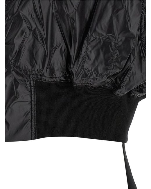 Rick Owens Black Bomber Senza Maniche Tatlin Bomber