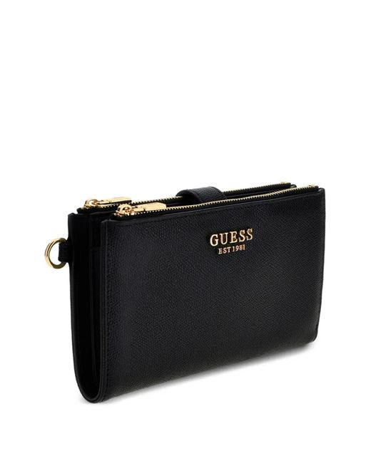 Guess Black Amorette Double-Zip Wallet