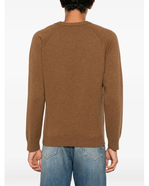 Saint Laurent Brown Raglan-Sleeve Knit for men