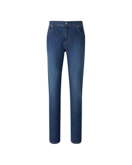 richard j. brown Blue Milano Logo-Patch Jeans for men