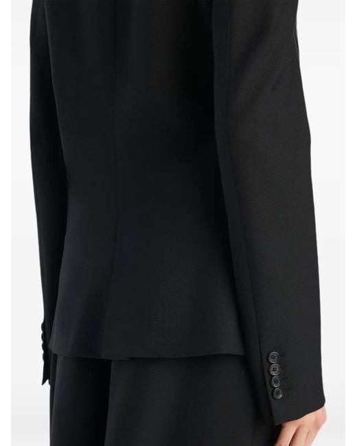 Khaite Black Double-Breasted Jacket