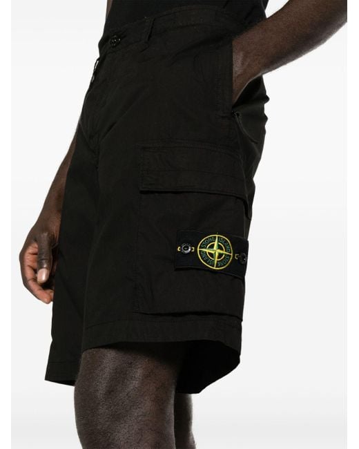 Stone Island Cargo Shorts Met Compass-logopatch in het Black voor heren