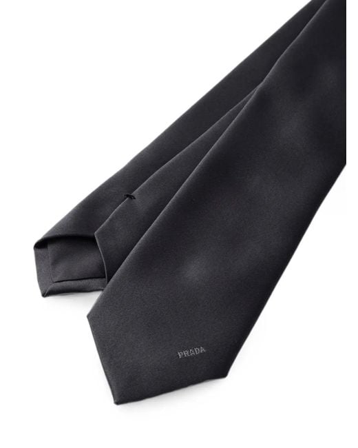 Prada White Silk Tie for men