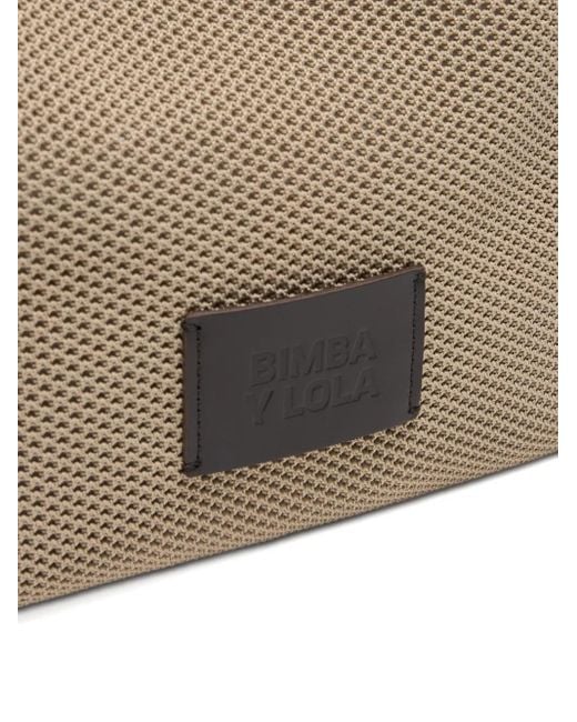 Bimba Y Lola Natural Mittelgroßer Flyknit Tote Bag
