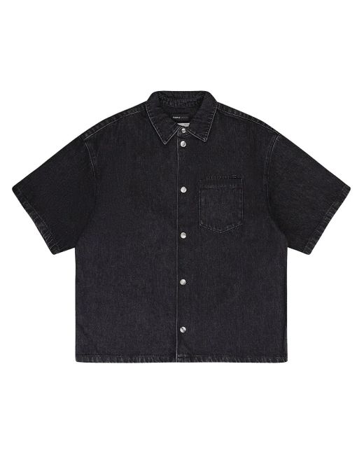 Camicia Denim A Maniche Corte di Purple Brand in Blue da Uomo