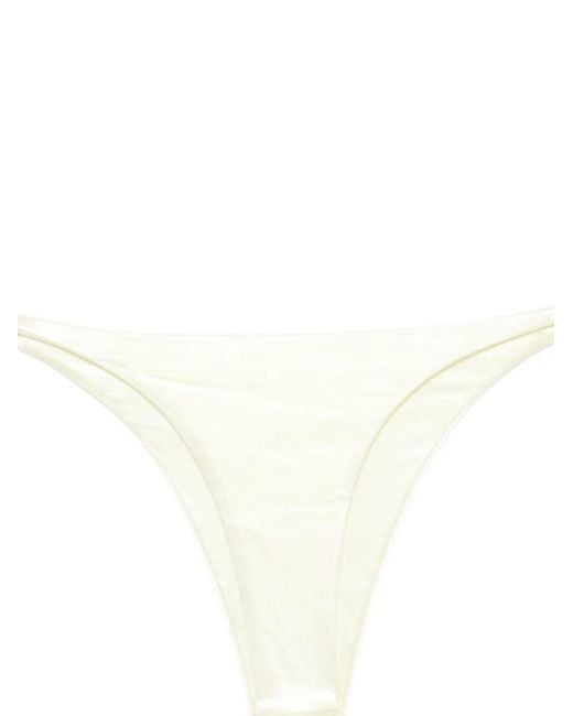 Isa Boulder White Plain Bikini Bottom